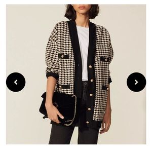 Sandro Dane Houndstooth Sweater - SZ 1